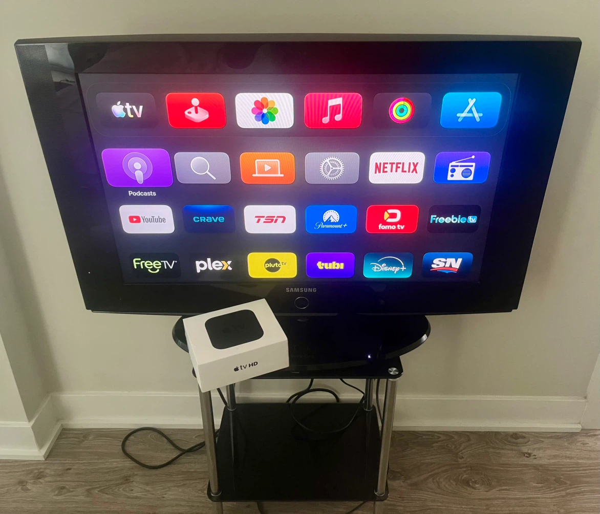Samsung TV + Apple TV device