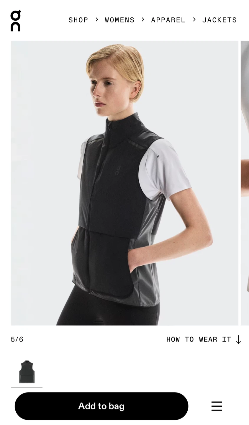 On Women’s Weather Vest – Black/Eclipse - photo 3