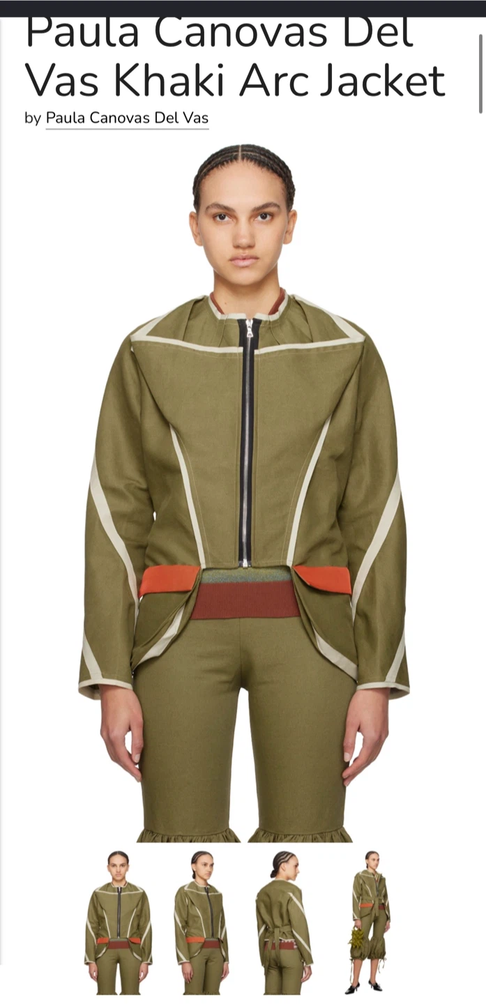 Paula Canovas del Vas Khaki Arc Jacket Women’s S - photo 2