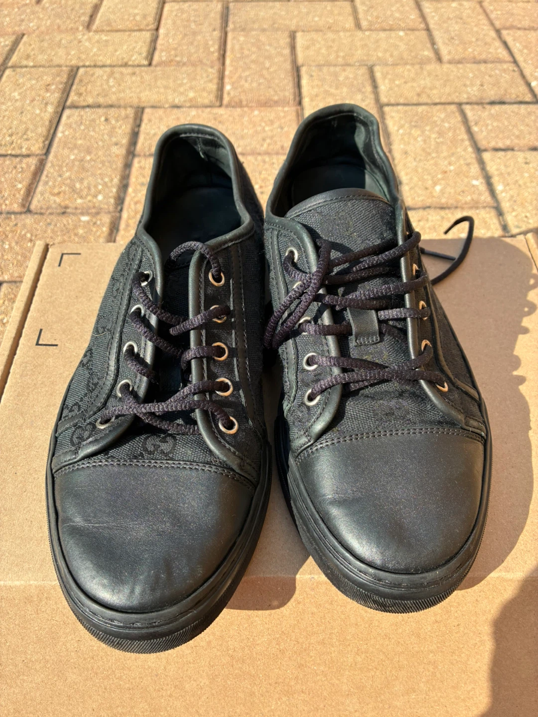 Gucci Black Monogram Sneakers - photo 3