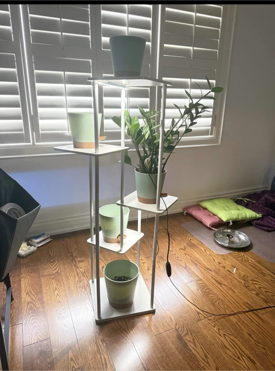 4-Tier Plant Stand with LED Grow Lights — $50