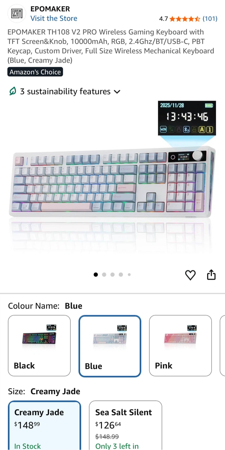 Epomaker TH108 V2 Pro Keyboard
