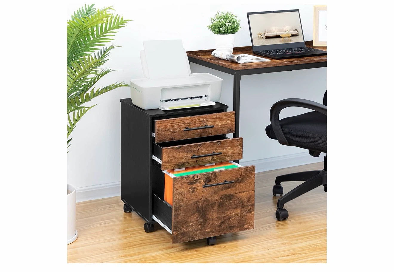 3-Drawer Mobile File Cabinet - photo 2