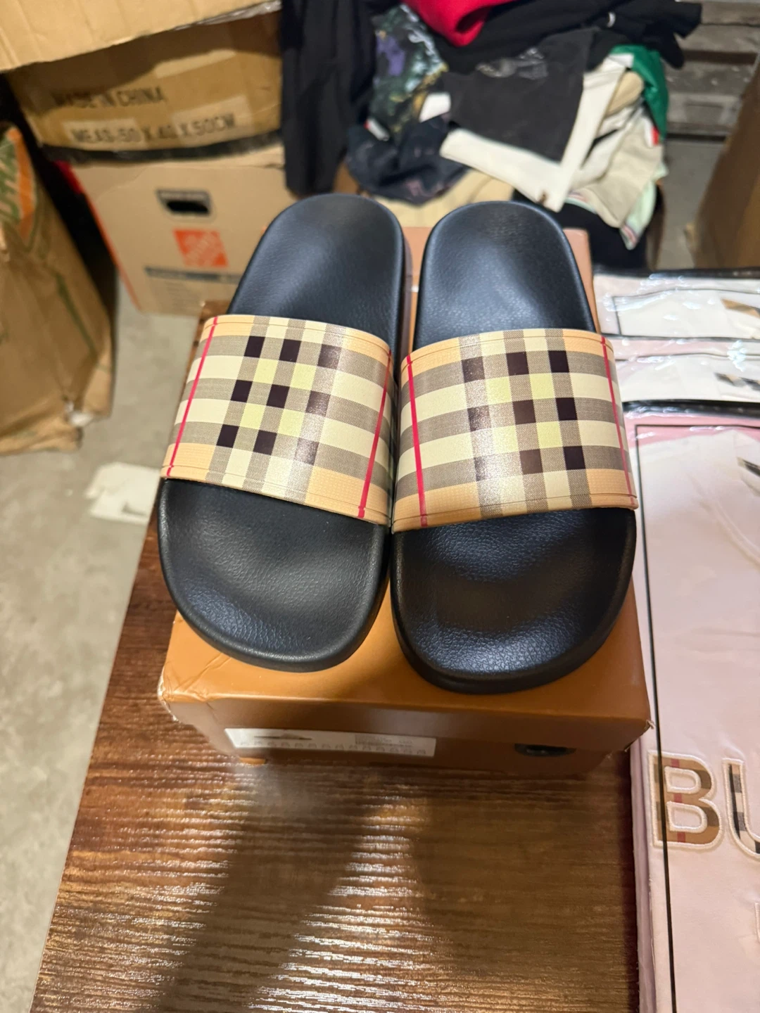 Burberry Check Slide Sandals - photo 5