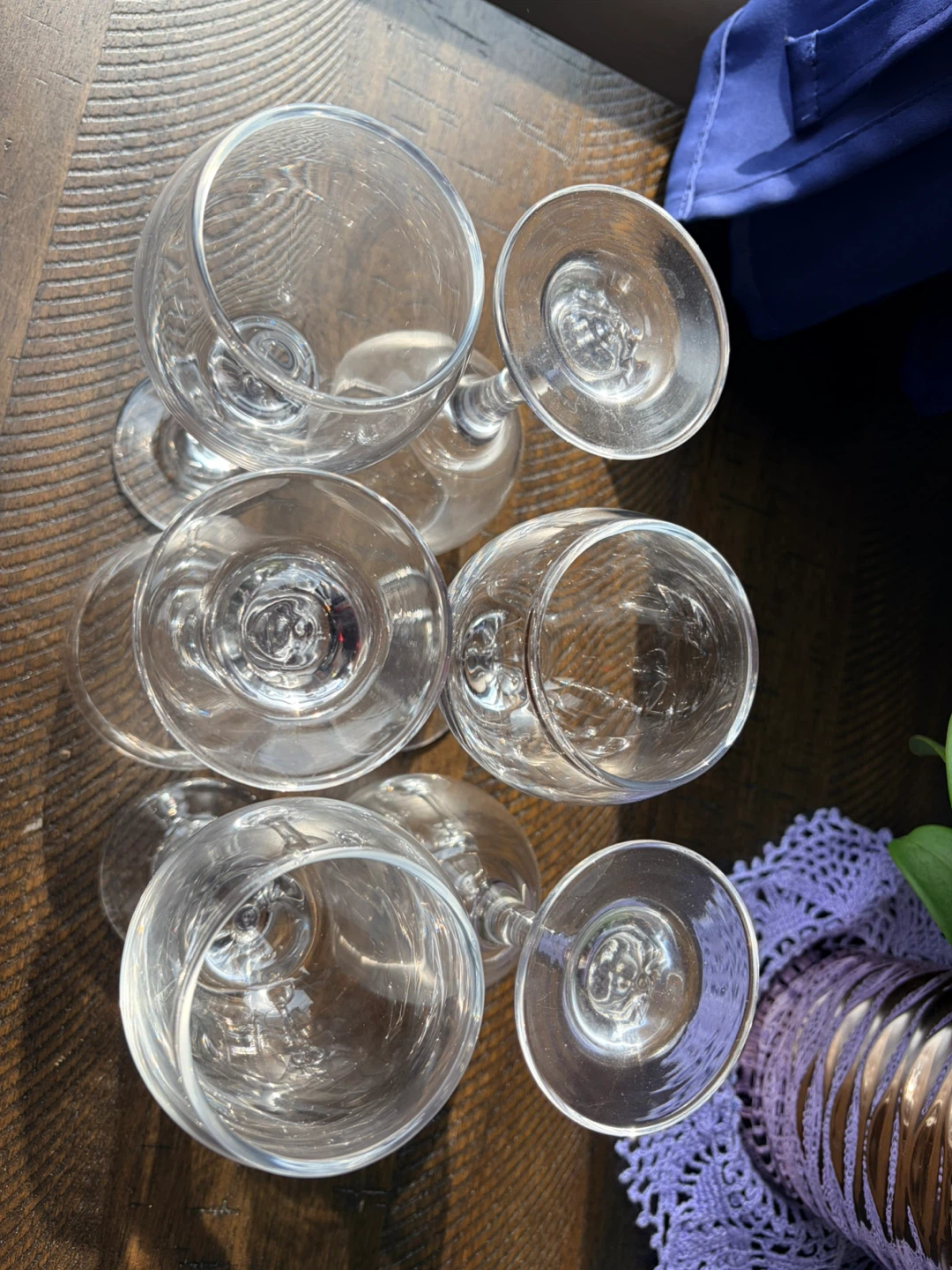 Set of 6 Clear Wine Glasses - photo 3