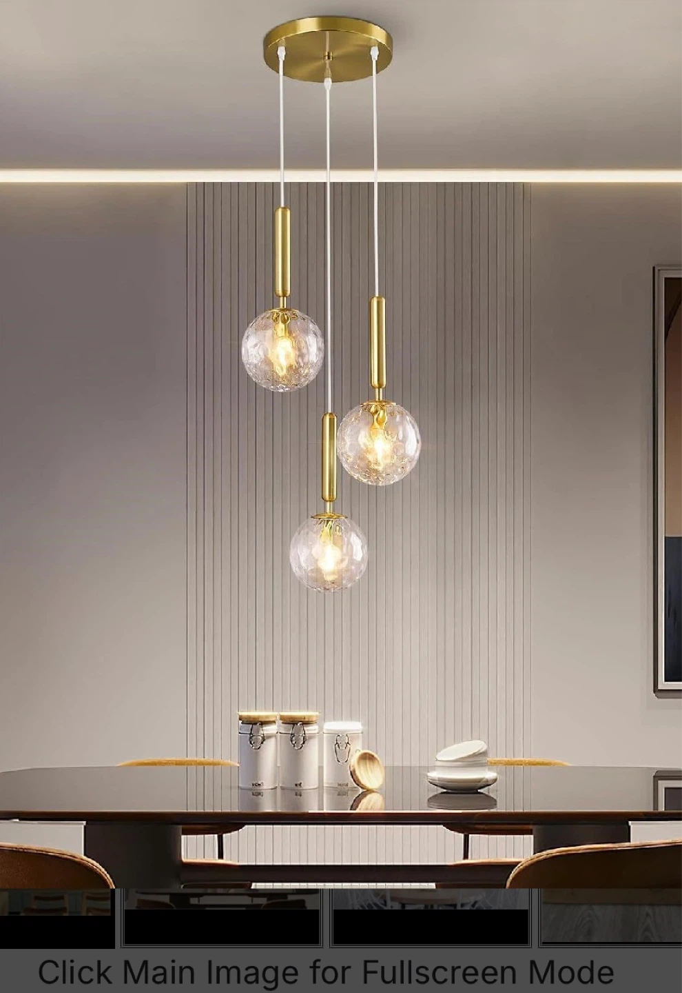 New 3-Light Gold Pendant Fixture