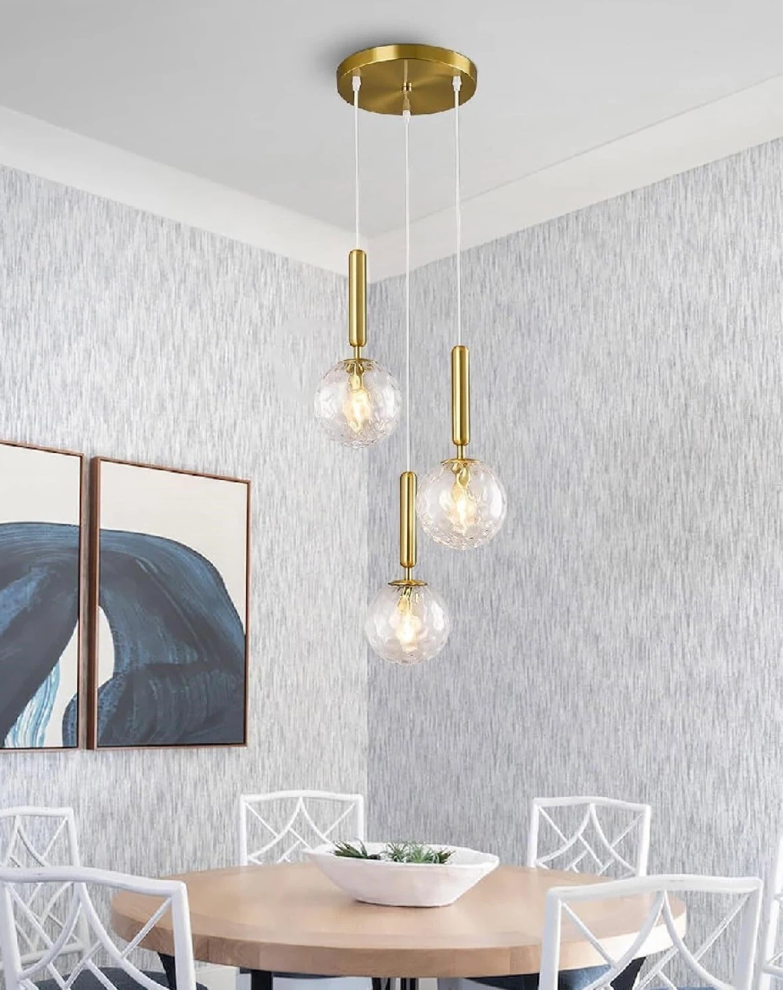 New 3-Light Gold Pendant Fixture - photo 2