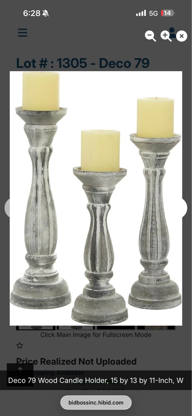 Deco 79 Wood Candle Holders - Set of 3 - photo 3