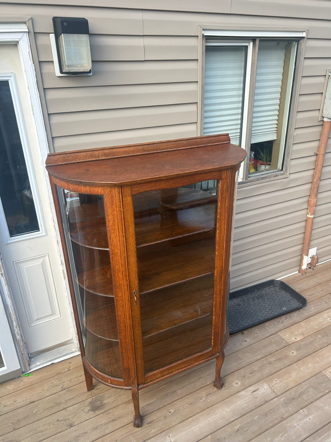 Antique Larkin Co. Curved Glass china Cabinet - photo 2
