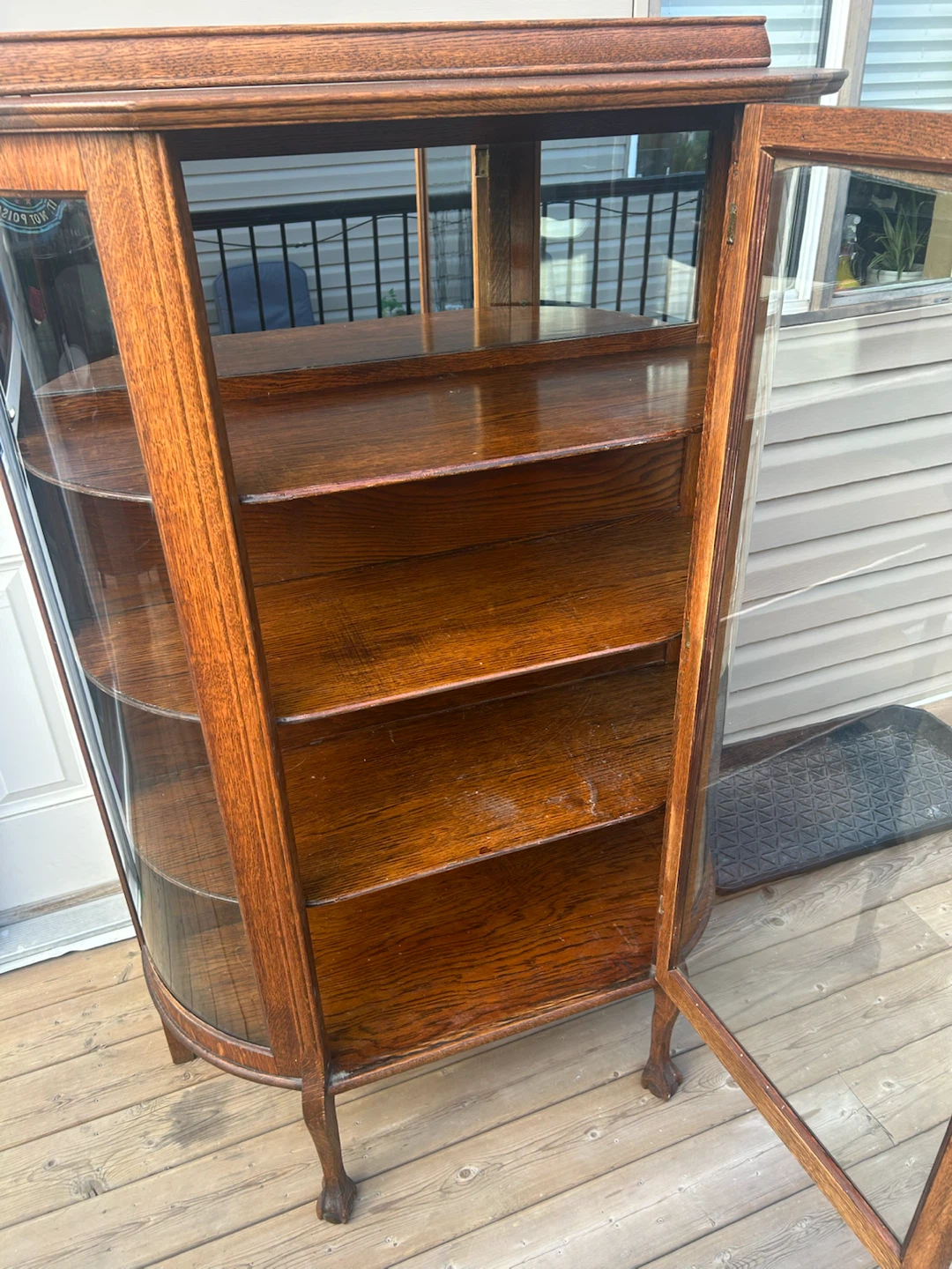 Antique Larkin Co. Curved Glass china Cabinet - photo 4