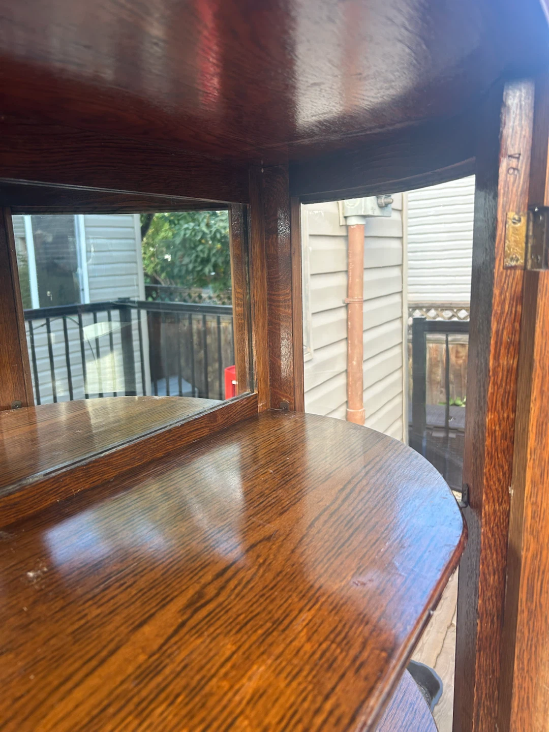 Antique Larkin Co. Curved Glass china Cabinet - photo 5