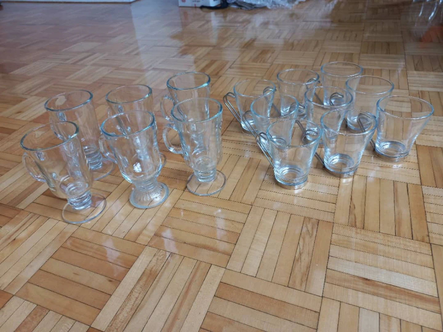 Set of 18 Glass Mugs