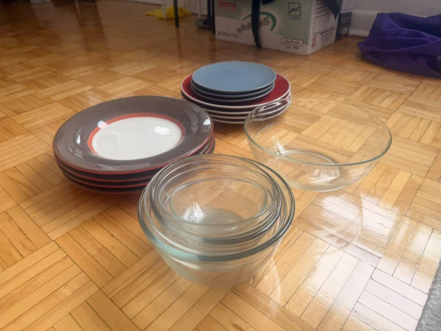 Assorted Dinnerware and Glass Mixing Bowls