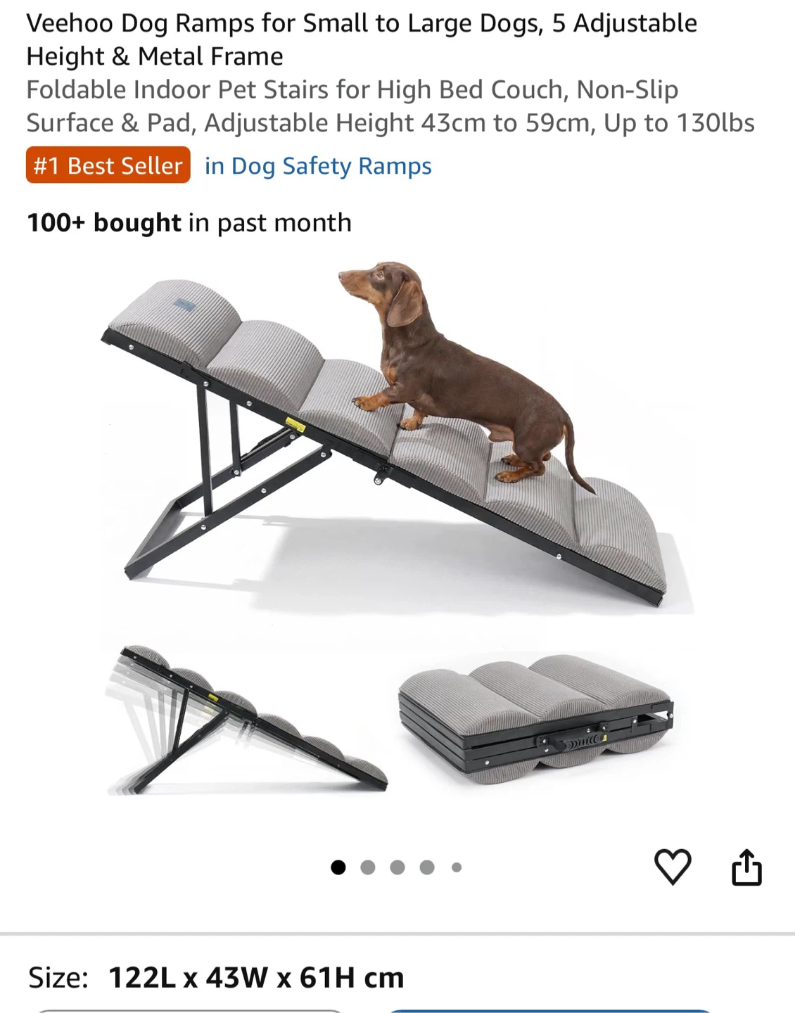 Veehoo Foldable Pet Ramp