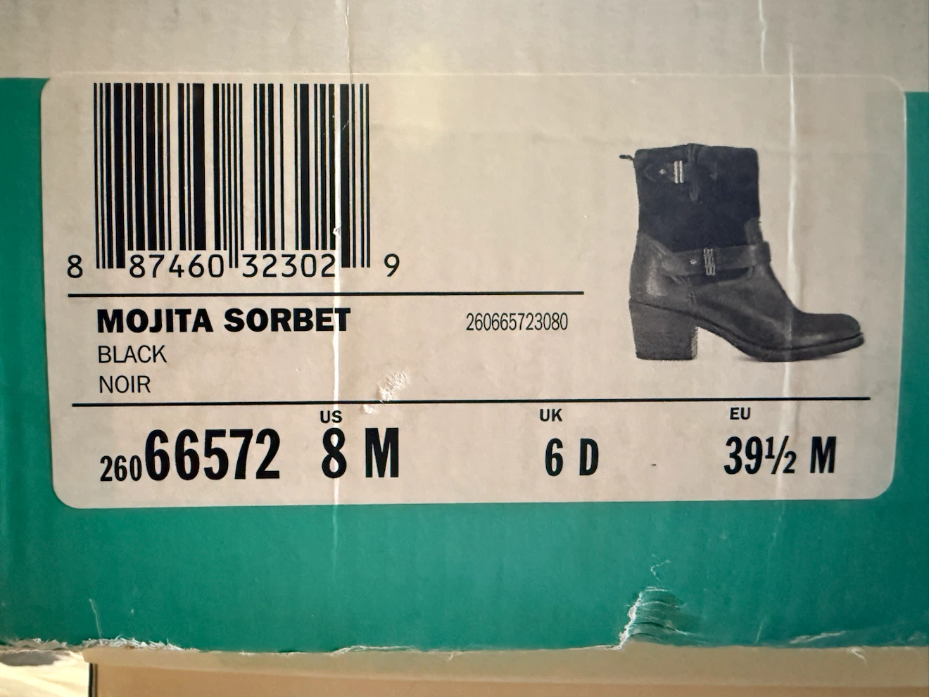 Mojita Sorbet Black Ankle Boots Size 8M - photo 2