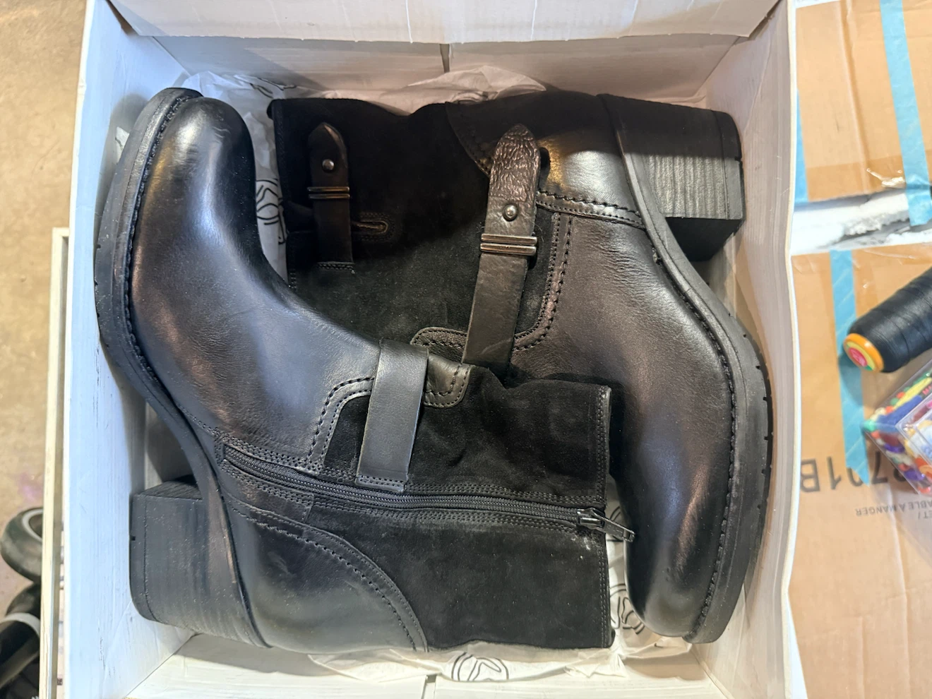 Mojita Sorbet Black Ankle Boots Size 8M