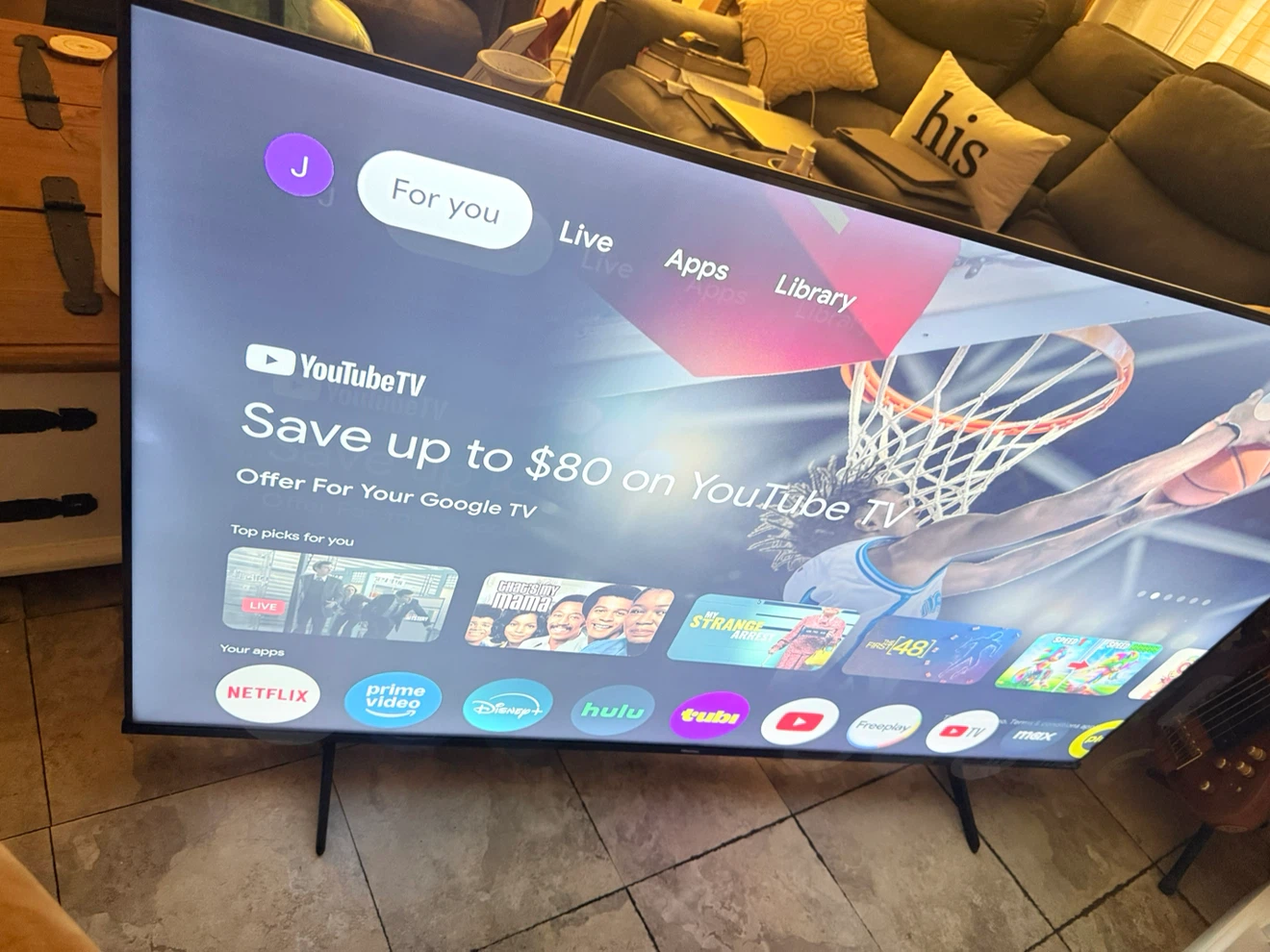 60 inch Hisense Google TV like new
