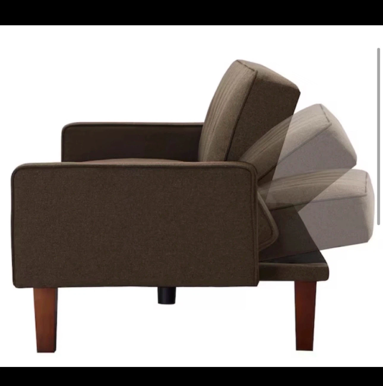Brown wayfair futon Sofa Bed (delivery available) - photo 5