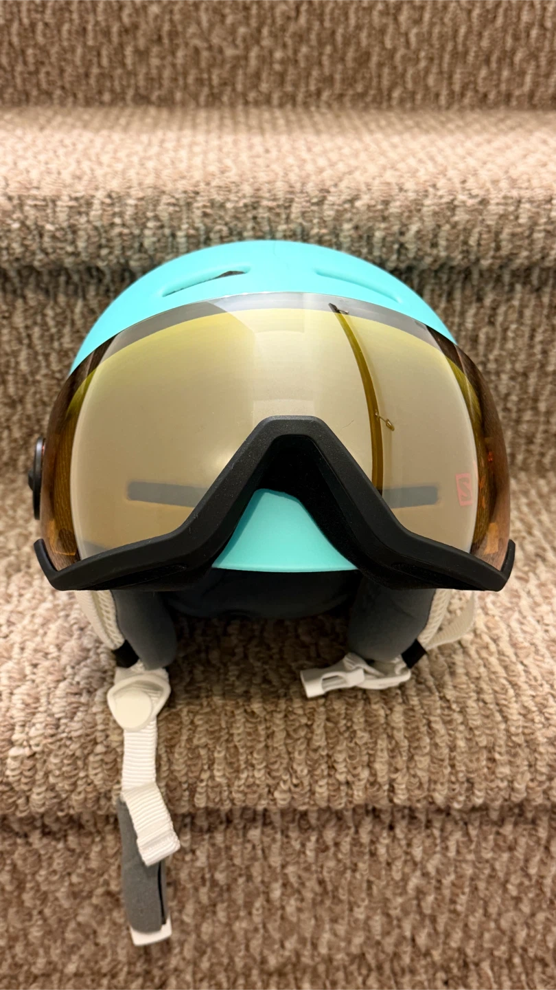 Salomon Orka Visor Junior Ski Helmet – Bleached Aqua - photo 2