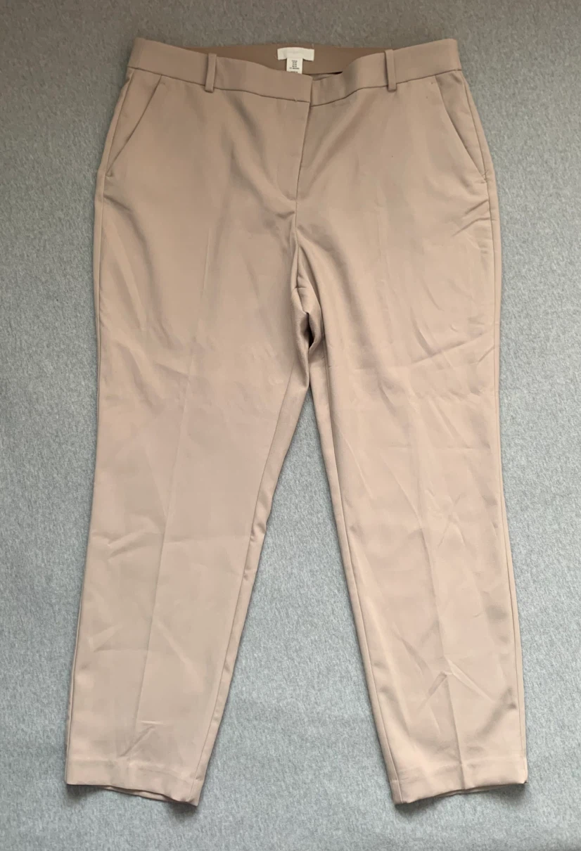 H&M Women's Beige Trousers Size 18