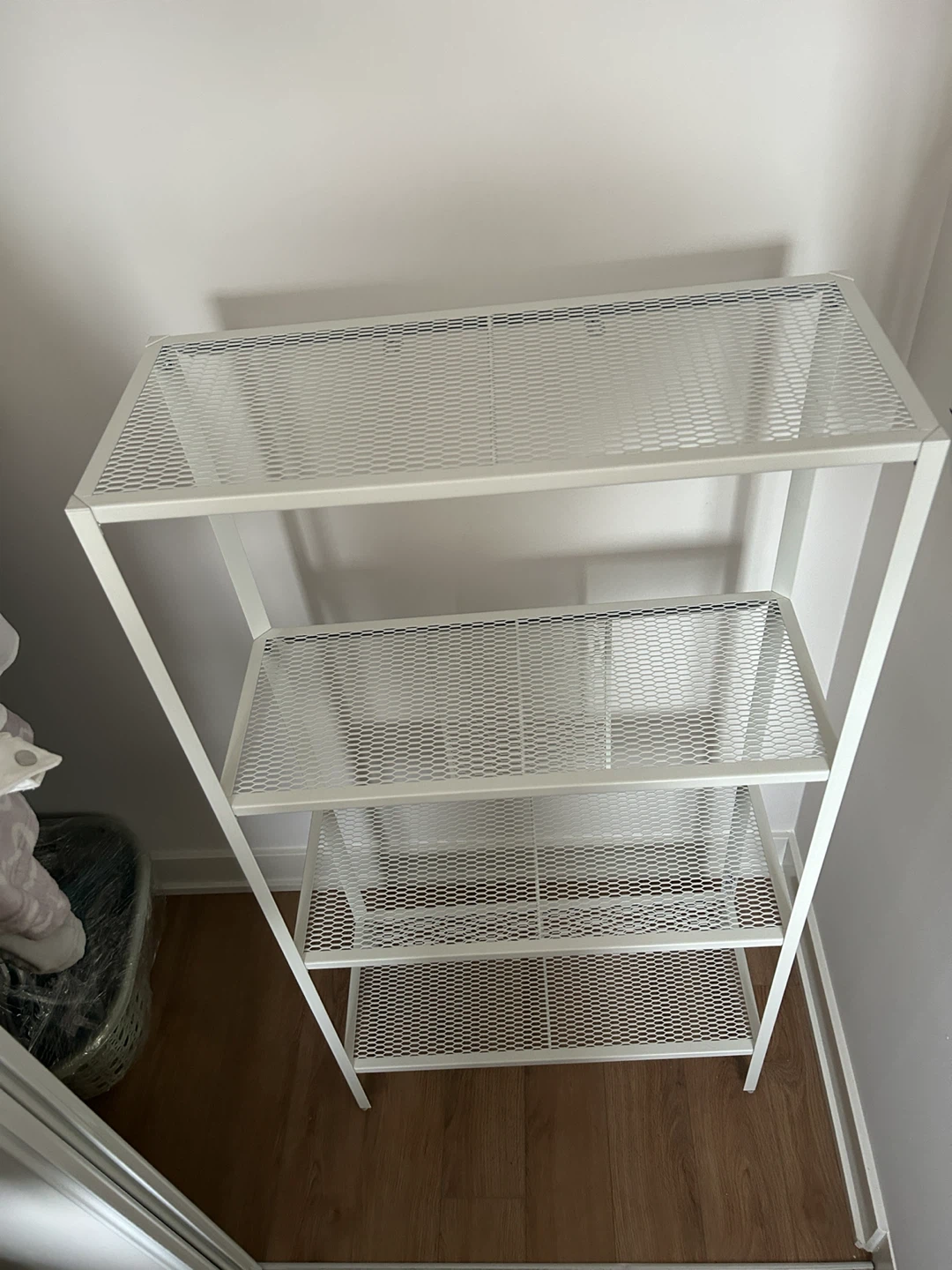 IKEA BAGGEBO White Metal Shelf Unit