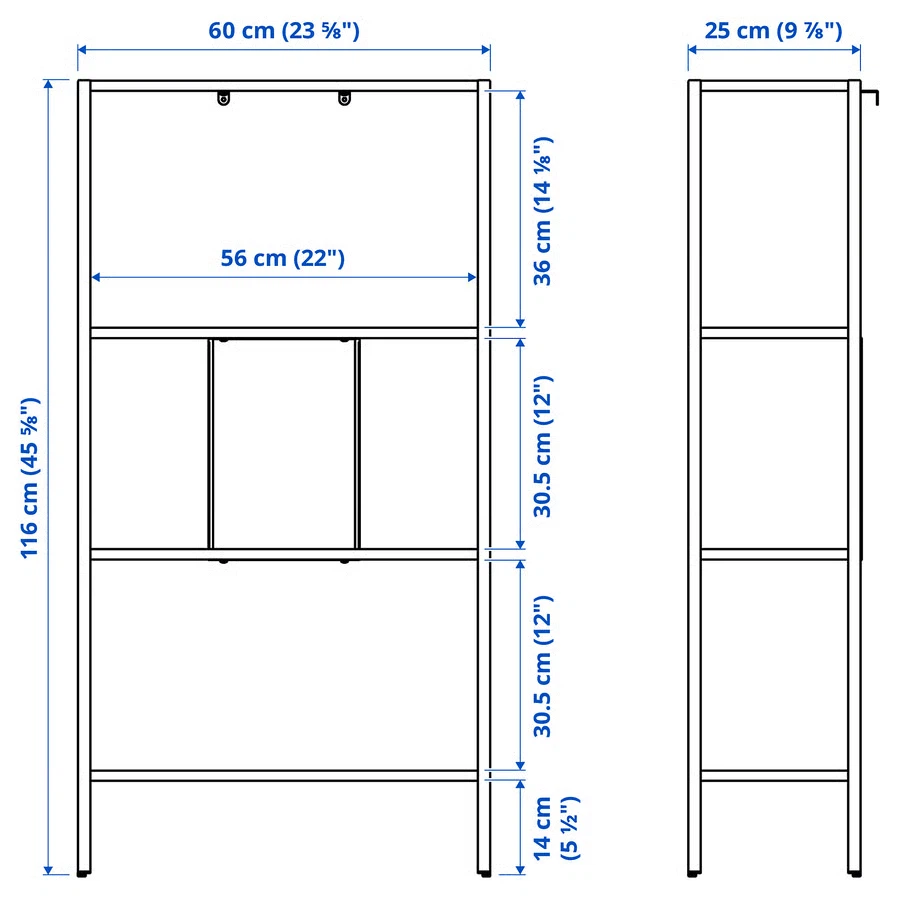 IKEA BAGGEBO White Metal Shelf Unit - photo 3