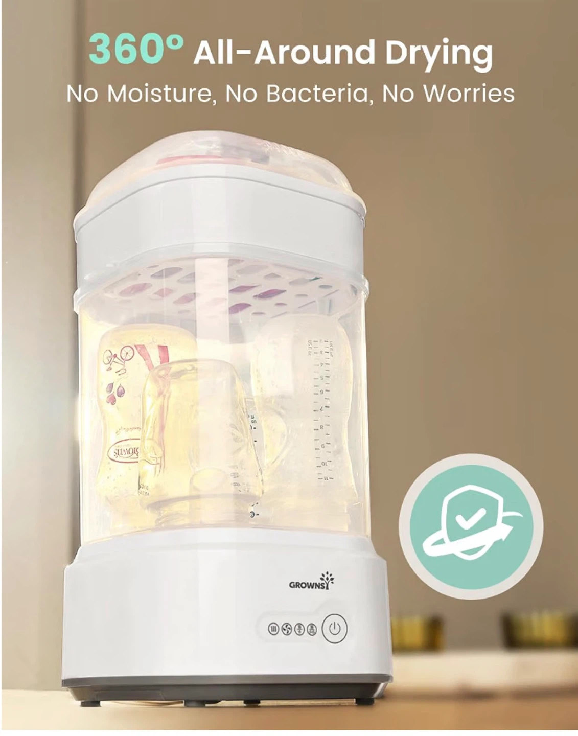 Grownsy Compact Baby Bottle Sterilizer and Dryer - photo 2
