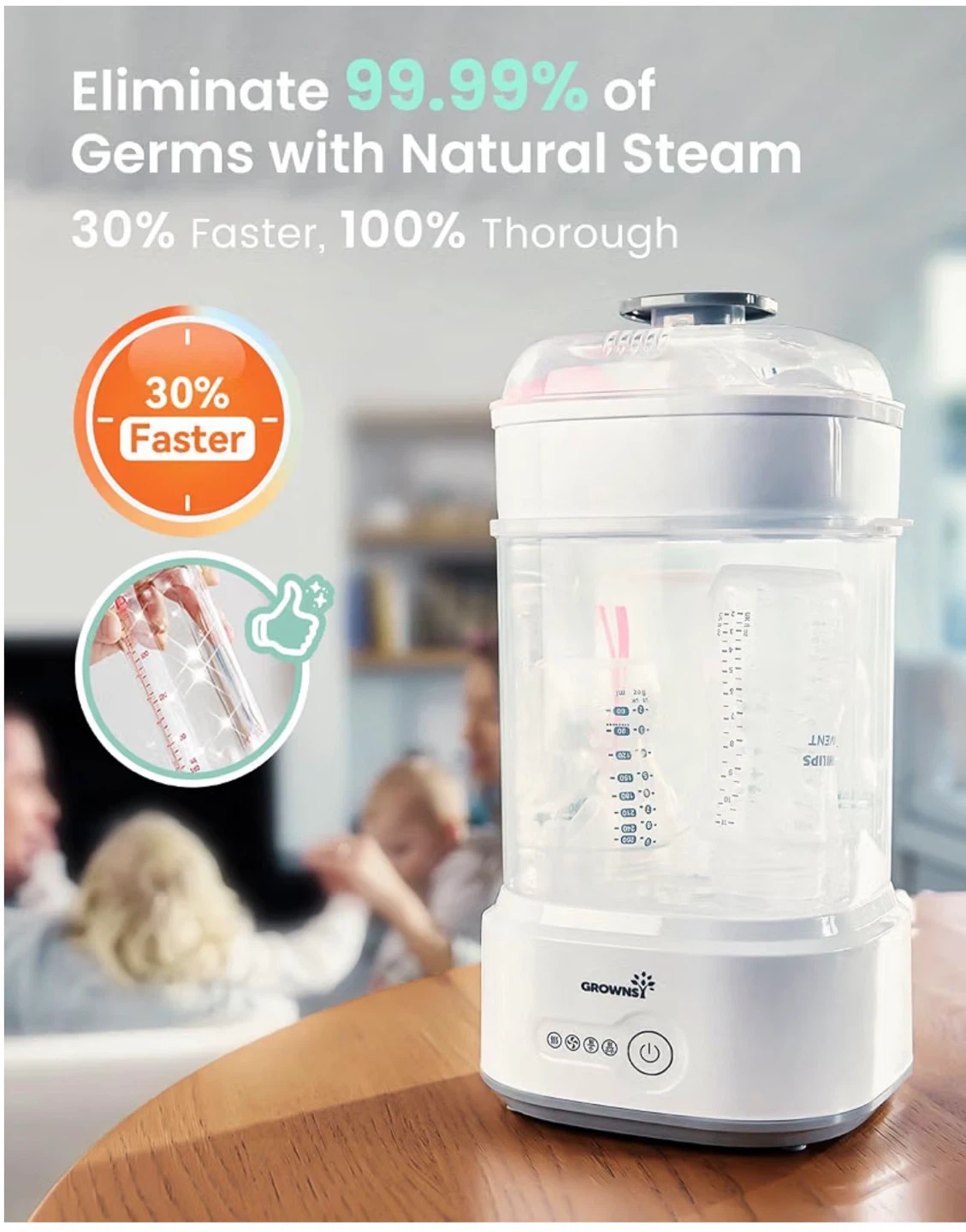 Grownsy Compact Baby Bottle Sterilizer and Dryer - photo 3