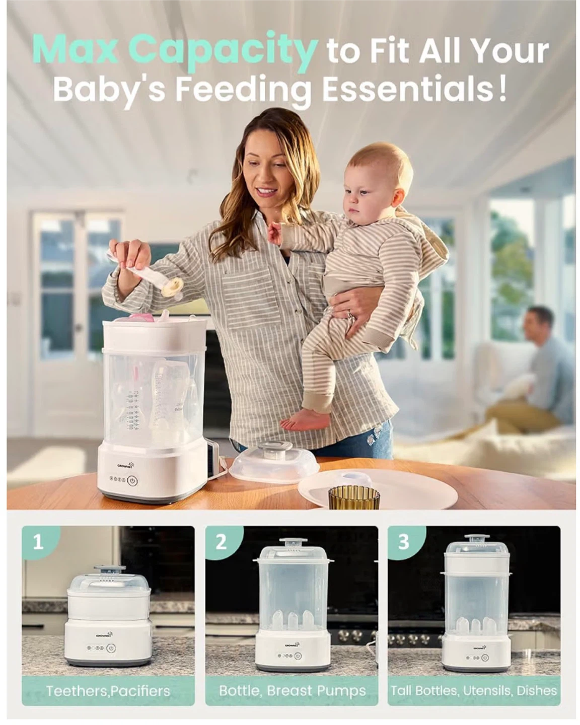 Grownsy Compact Baby Bottle Sterilizer and Dryer - photo 4
