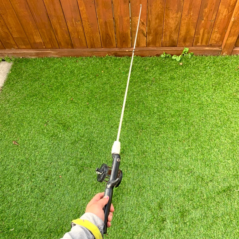 Small Fishing Rod 45" with Reel Compact Basic Fishing Pole
