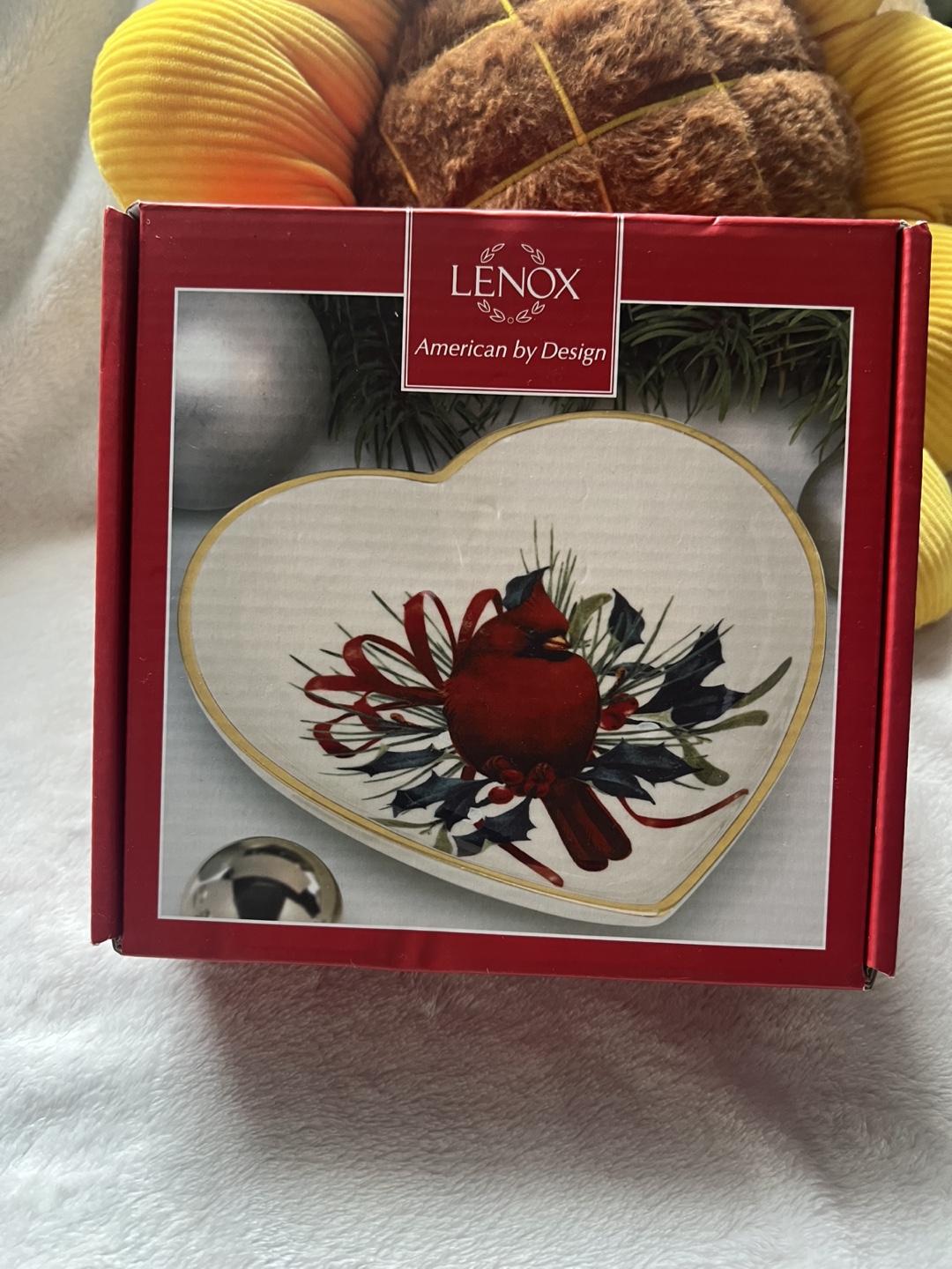 Lenox Winter Greetings Heart Candy Dish
