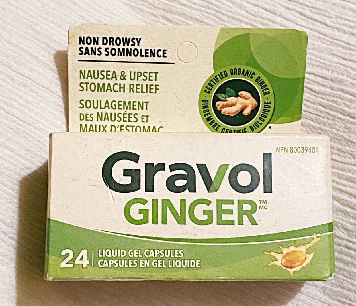 Gravol Ginger 24 Liquid Gel Capsules
