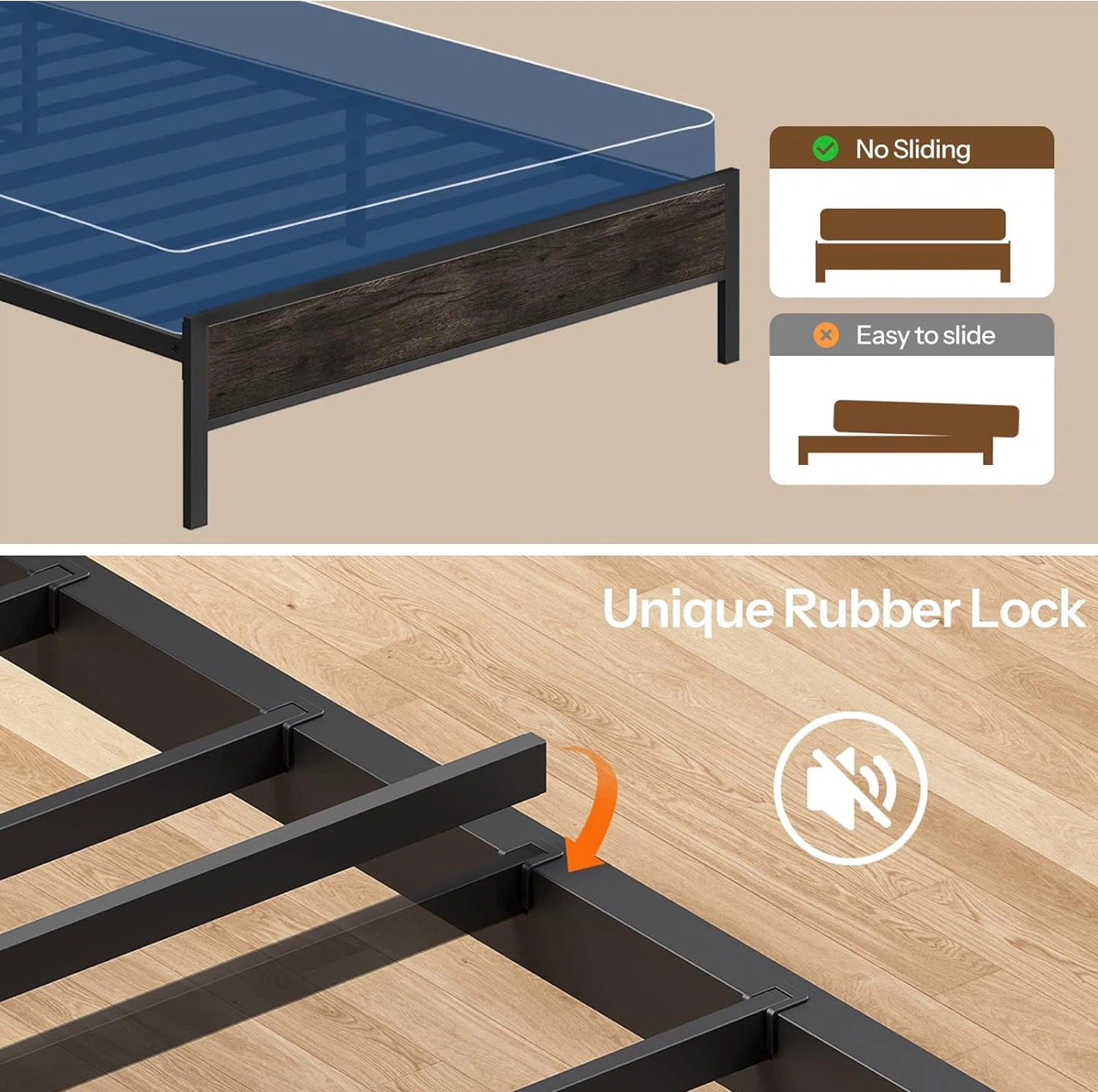 Twin Size LED Bed Frame with Headboard Storage - photo 5