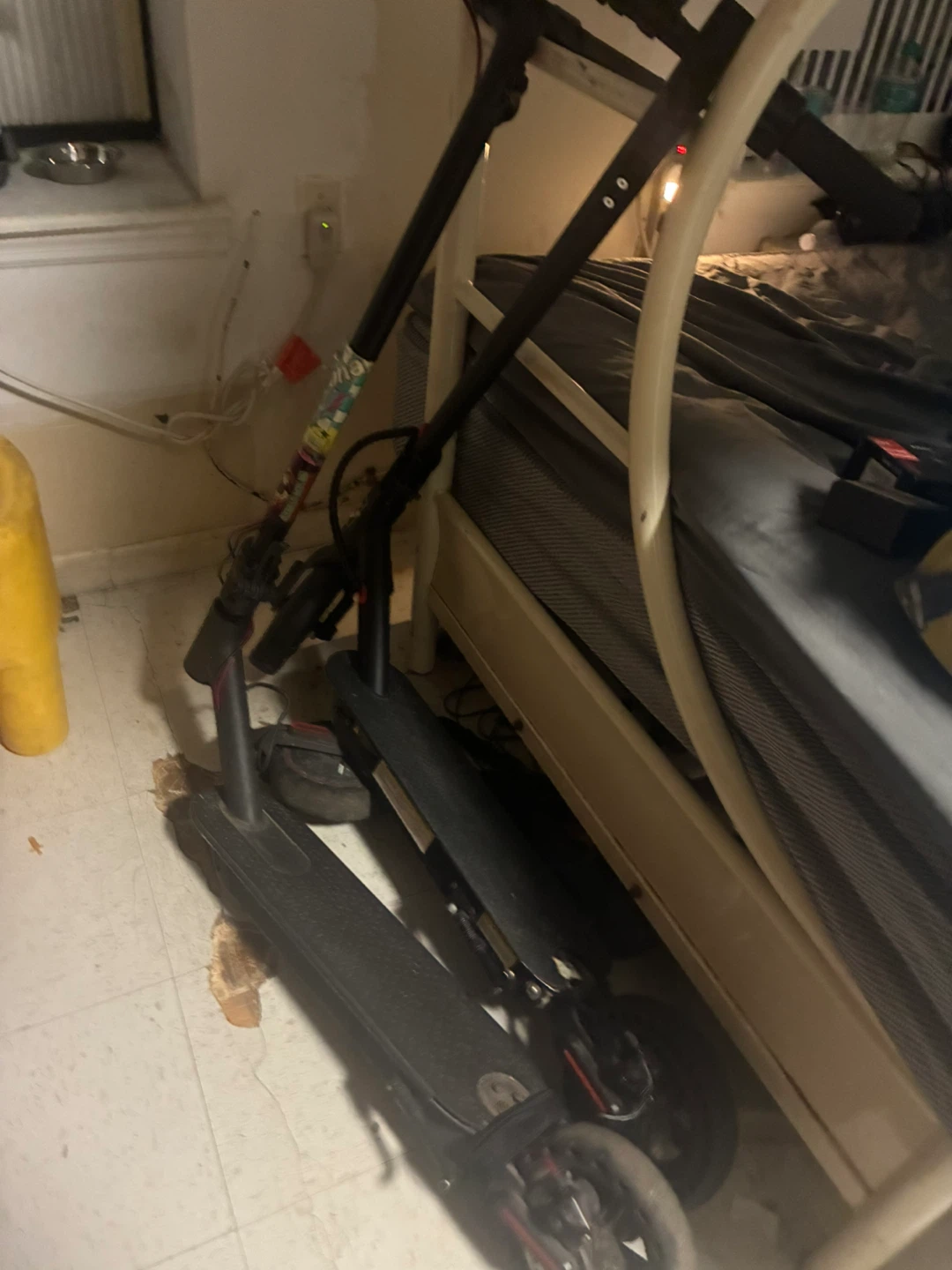 broken electric scooters