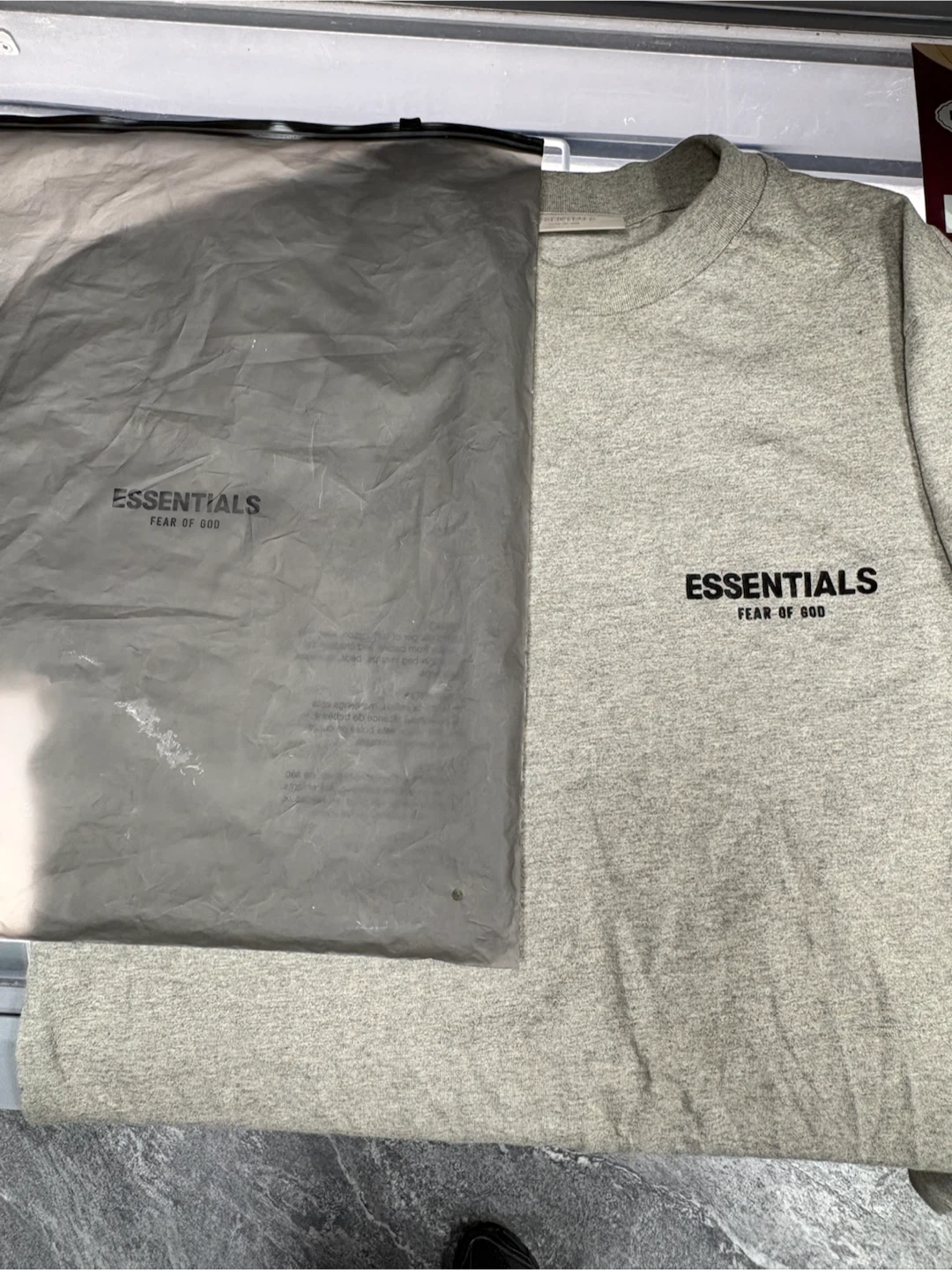 Essentials Fear of God Grey T-Shirt - photo 2