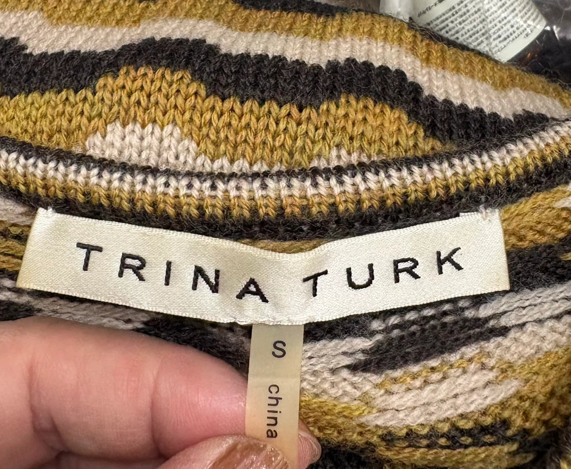 Trina Turk Merino Wool Sweater  Wrap Size S Small - photo 4
