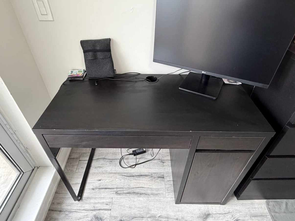 IKEA-Dark Brown Wooden Desk