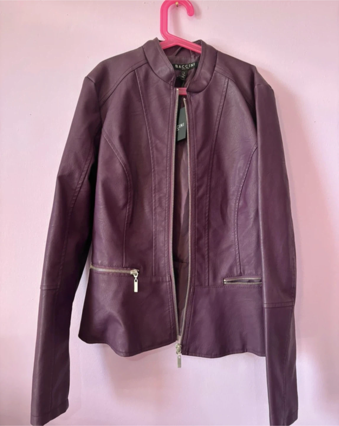 Baccini faux leather jacket