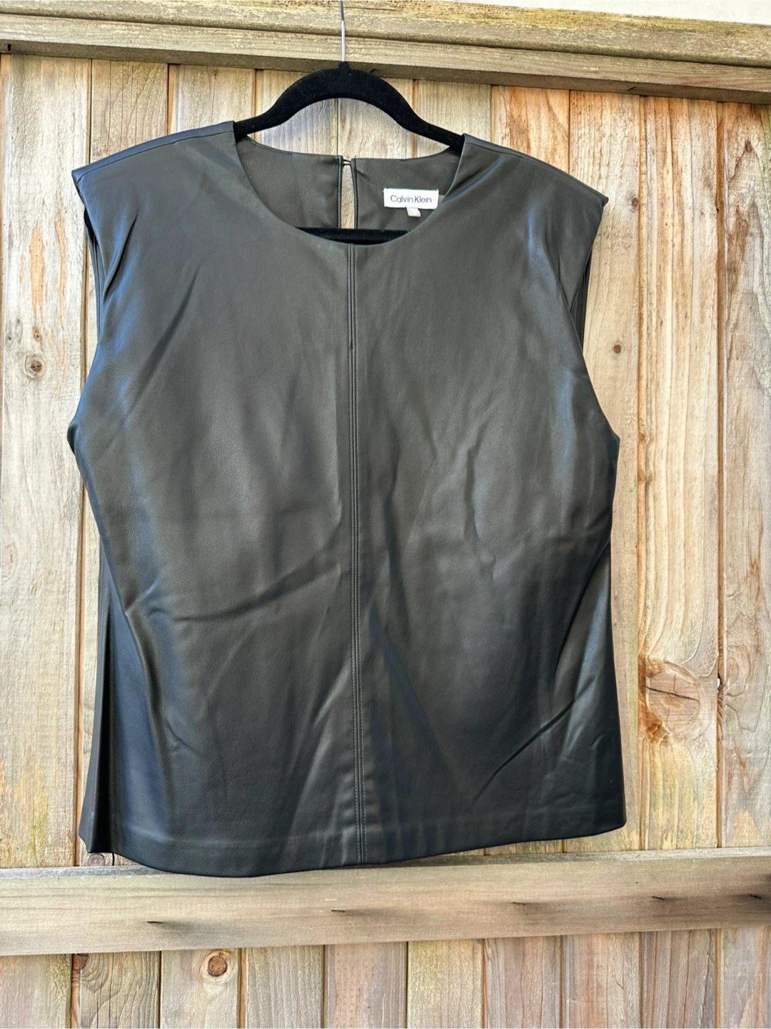 Calvin Klein Faux Leather Top