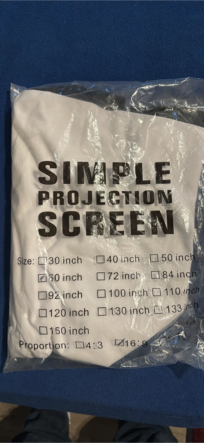 Simple Projection Screen 60 inch 16:9
