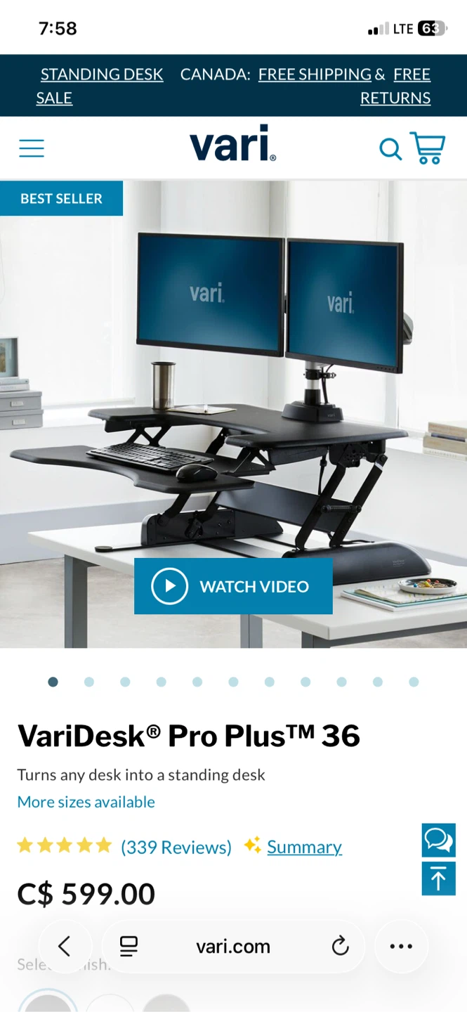VariDesk Pro Plus 36 Standing Desk Converter
