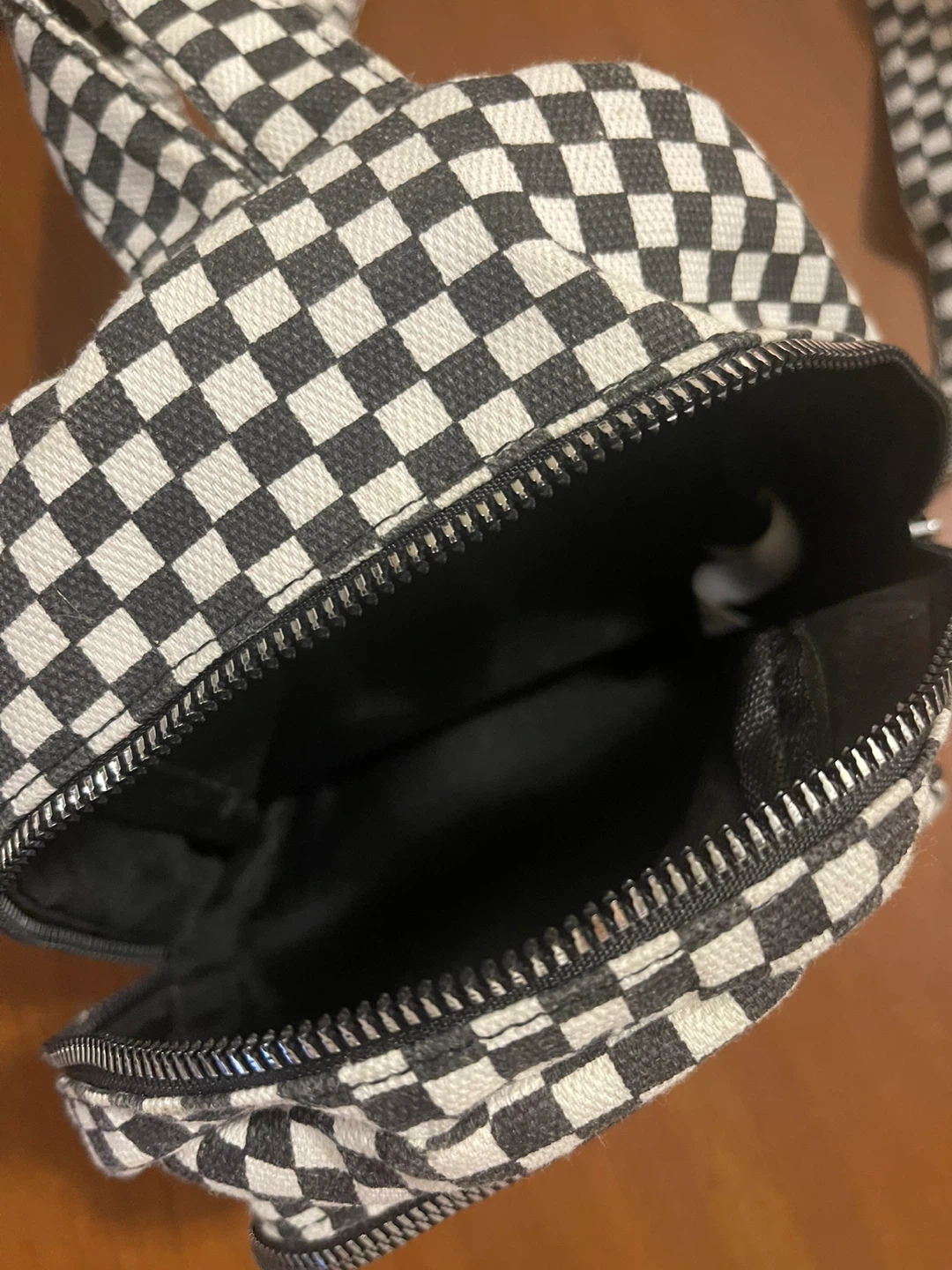 Black and white checkered mini backpack - photo 3
