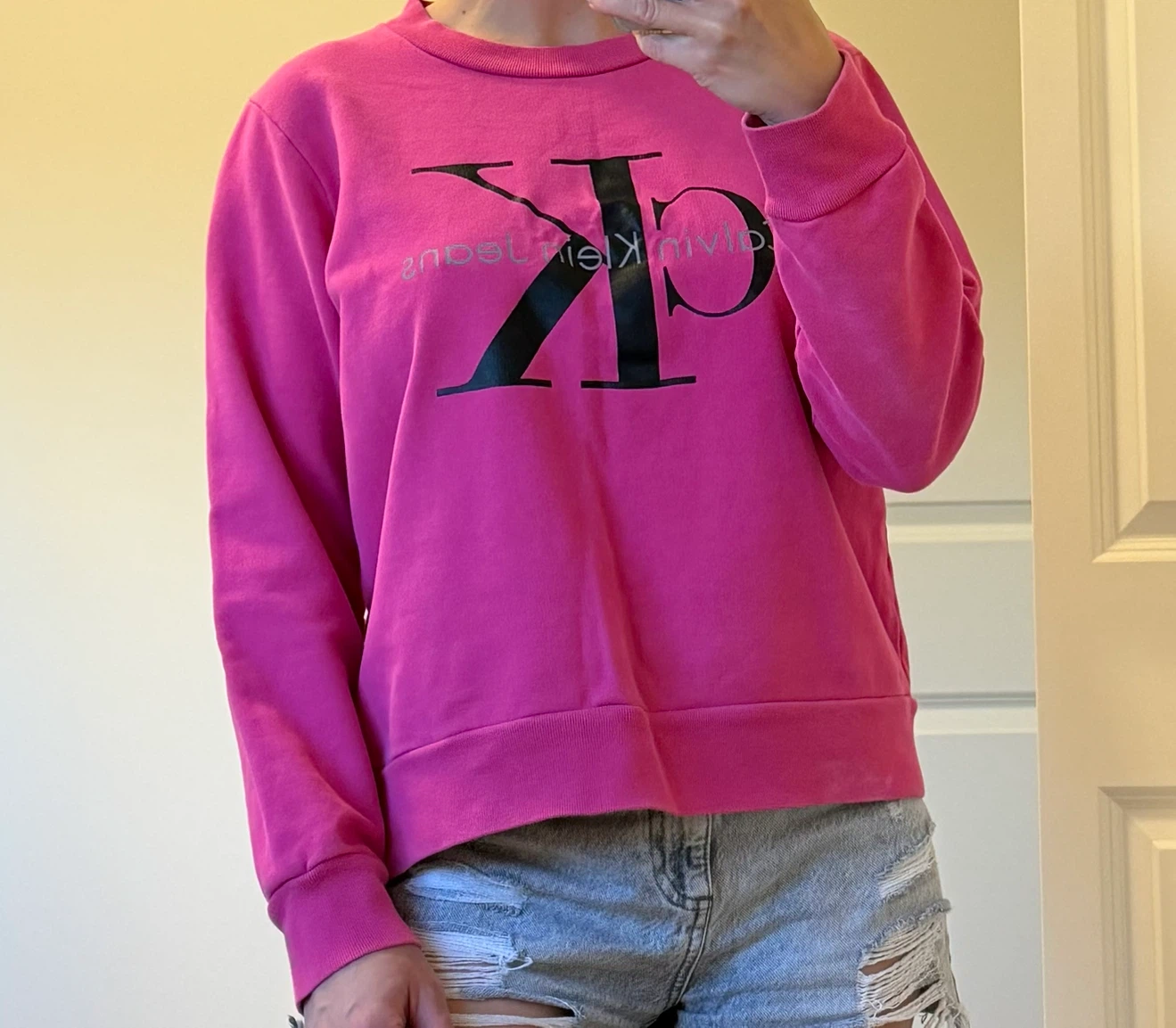 Calvin Klein Jeans Pink Sweatshirt – Size M