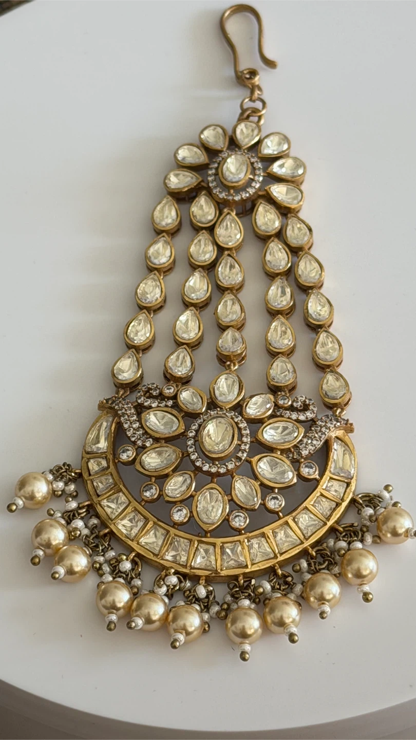 Traditional moissanite jhumer - photo 2