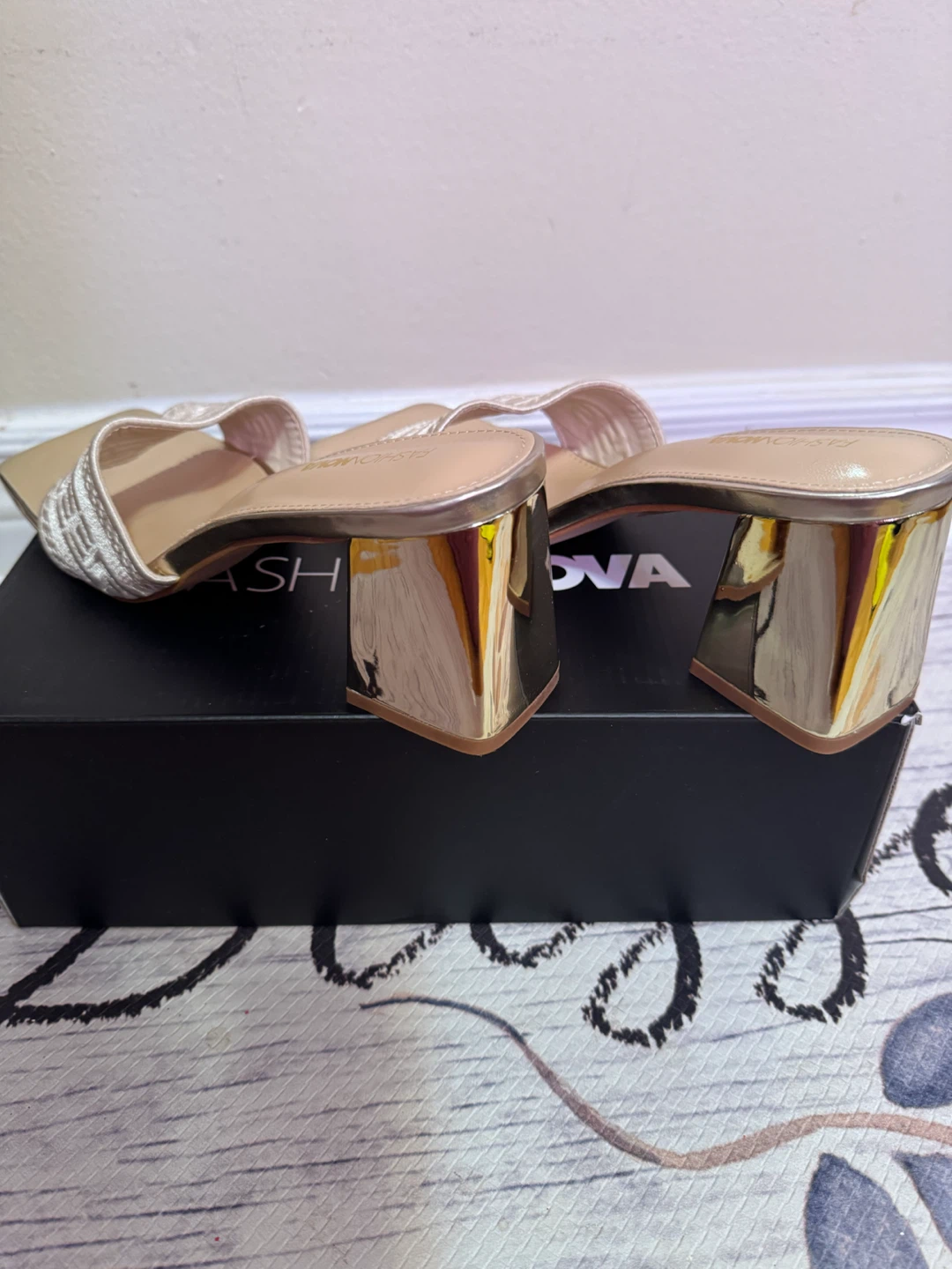 A pair of fashion nova heels