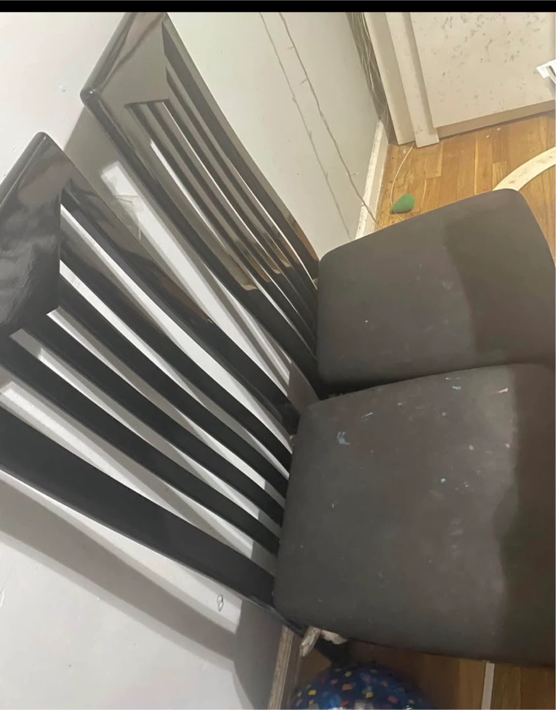 Set of Two Black Dining Chairs