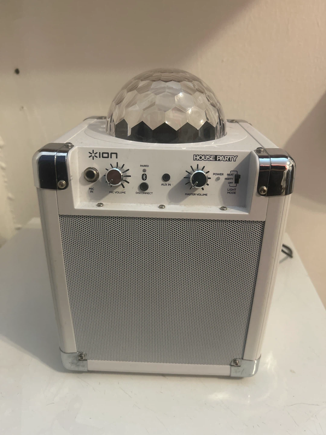 ION House Party Bluetooth Speaker with Disco Ball Light - photo 2