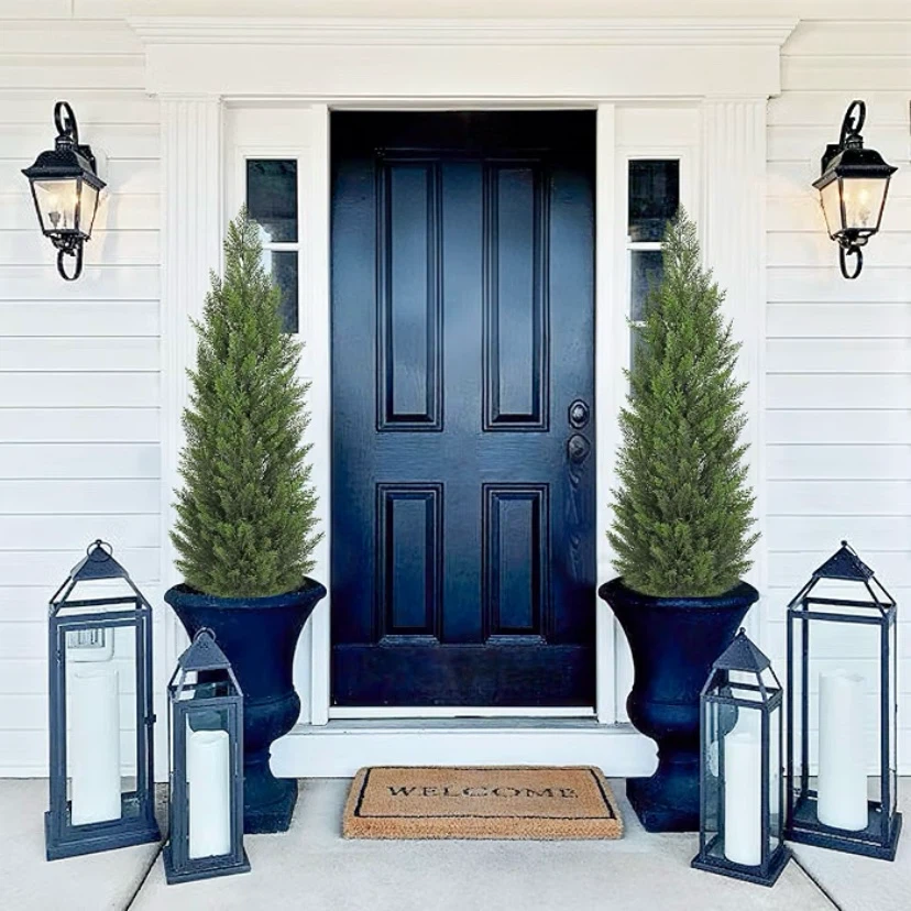 New 4ft. Artificial Cedar Trees Set of 2 - photo 3
