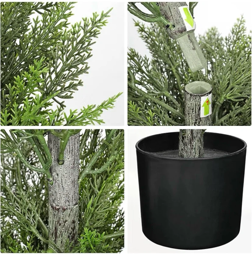 New 4ft. Artificial Cedar Trees Set of 2 - photo 4