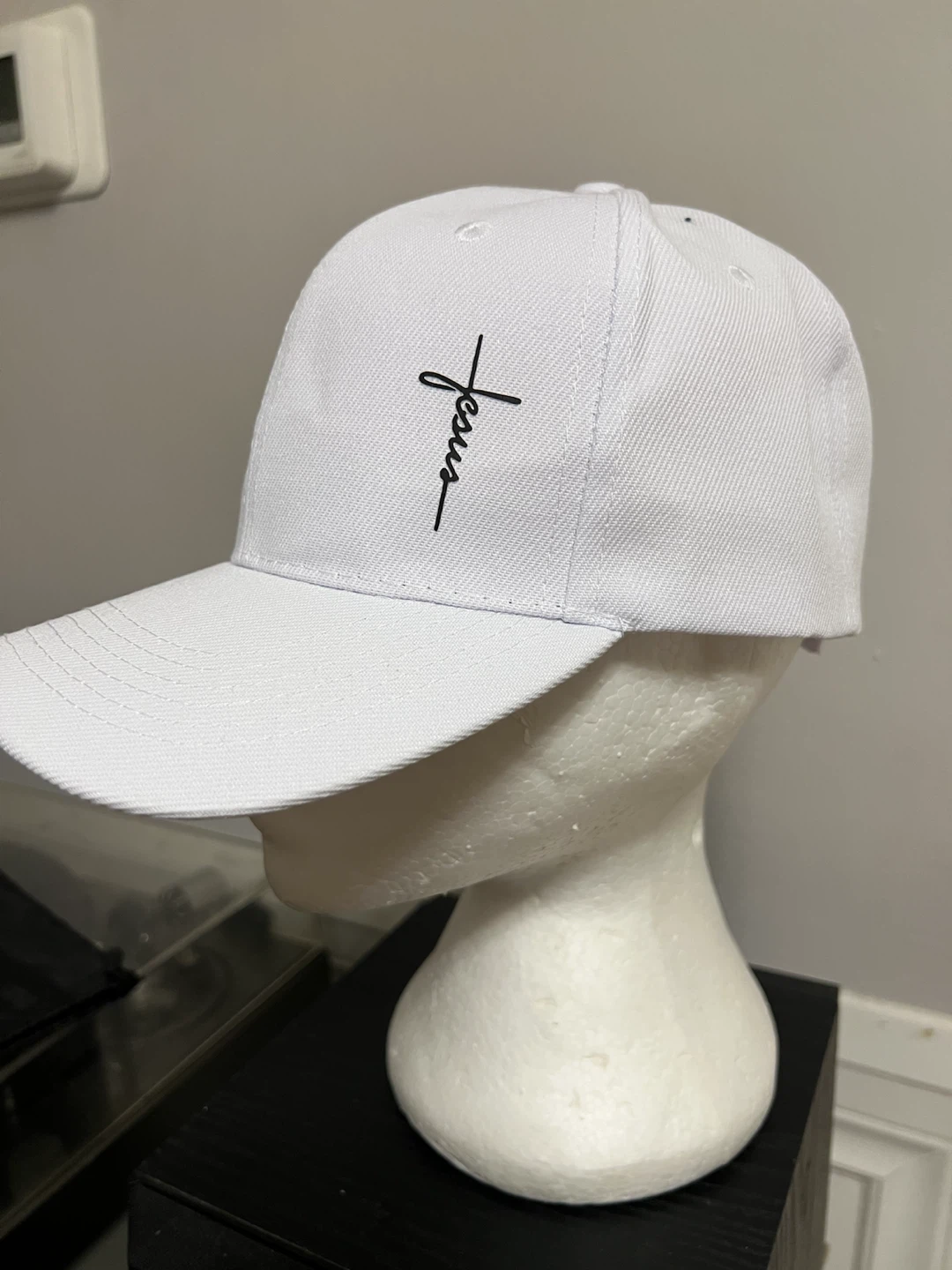 White Jesus Cross Baseball Cap